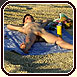 Pretty amateur girl sunbathing on a nude beach